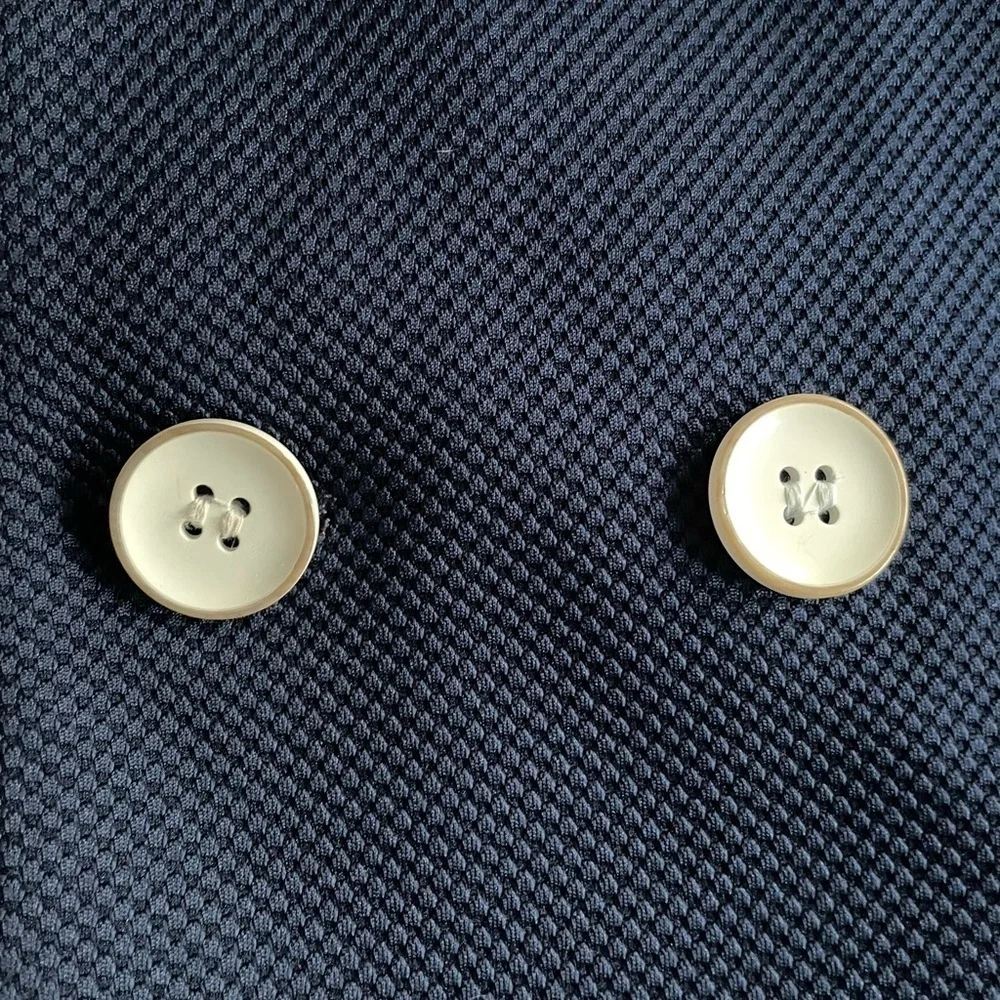The Limited Navy Blue Double Breasted Blazer with White Buttons Size Small